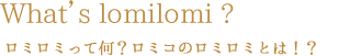 What's lomilomi ? ロミロミって何？ロミコのロミロミとは！？